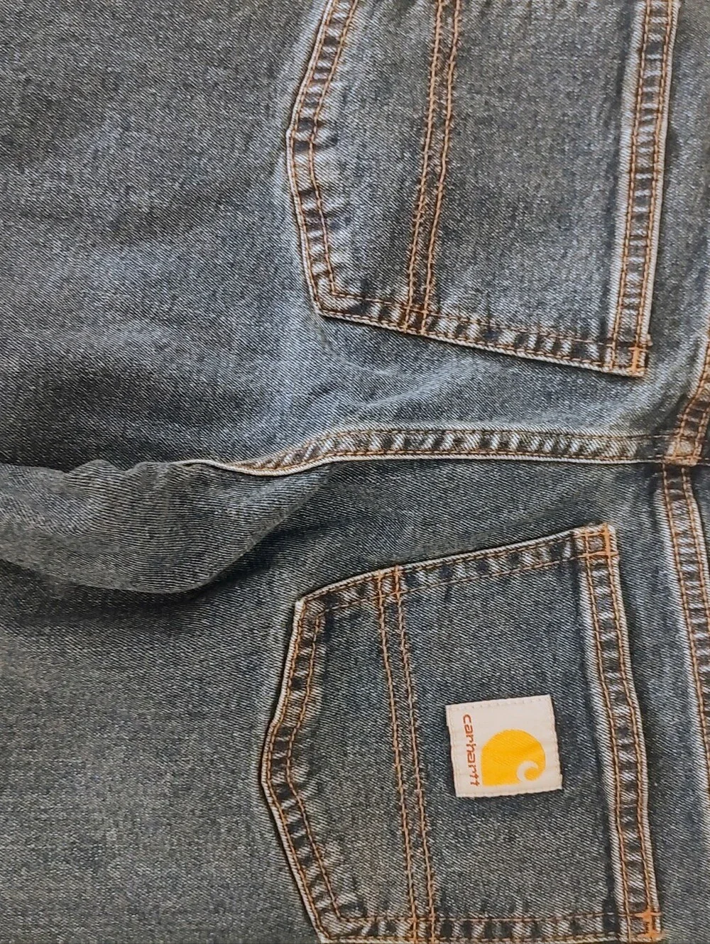 Carhartt Girls Size 12 Bootcut Jeans Blue Denim Adjustable Waist Western